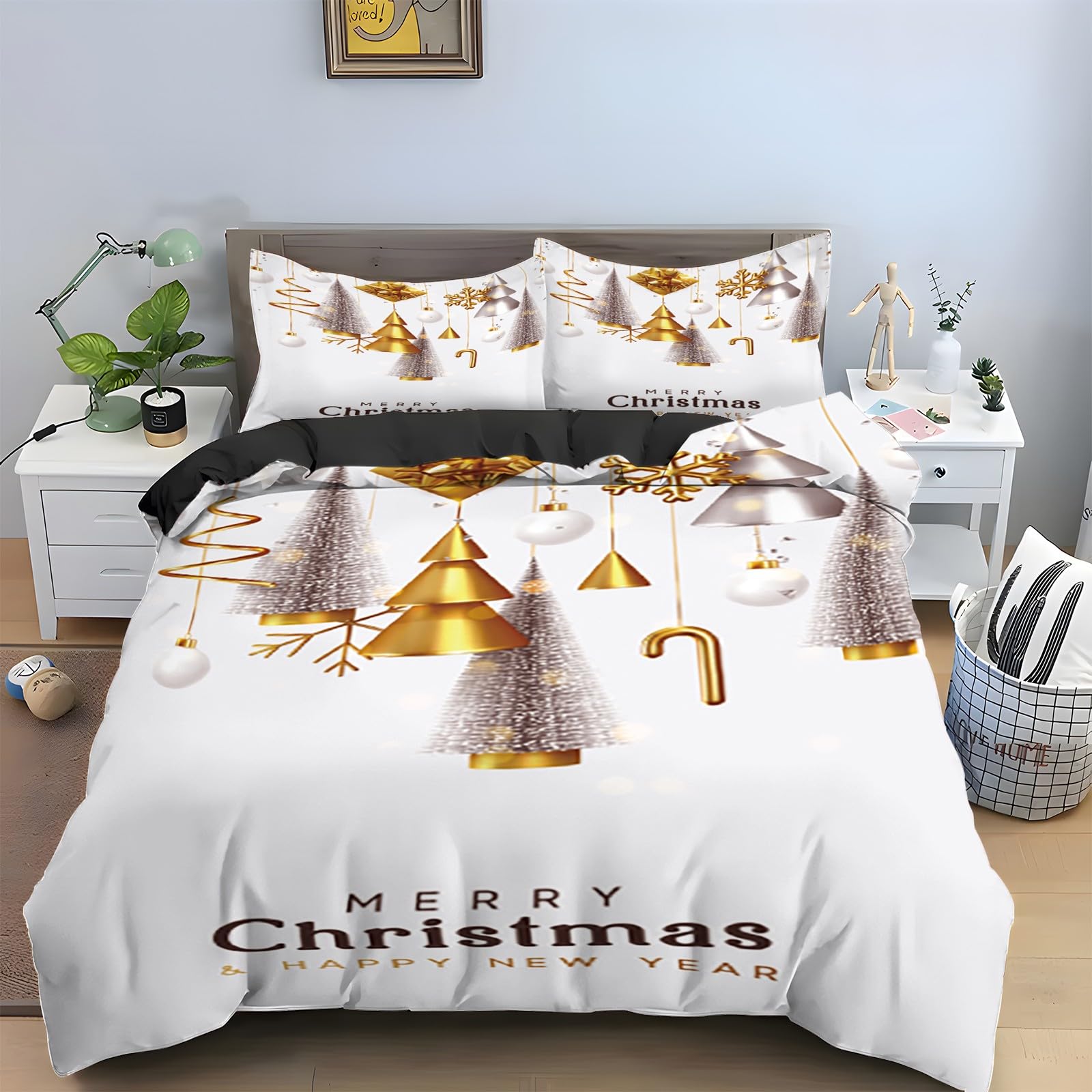 Housse de couette Noël 90x190 l'ensemble de literie idéal à offrir à vos proches