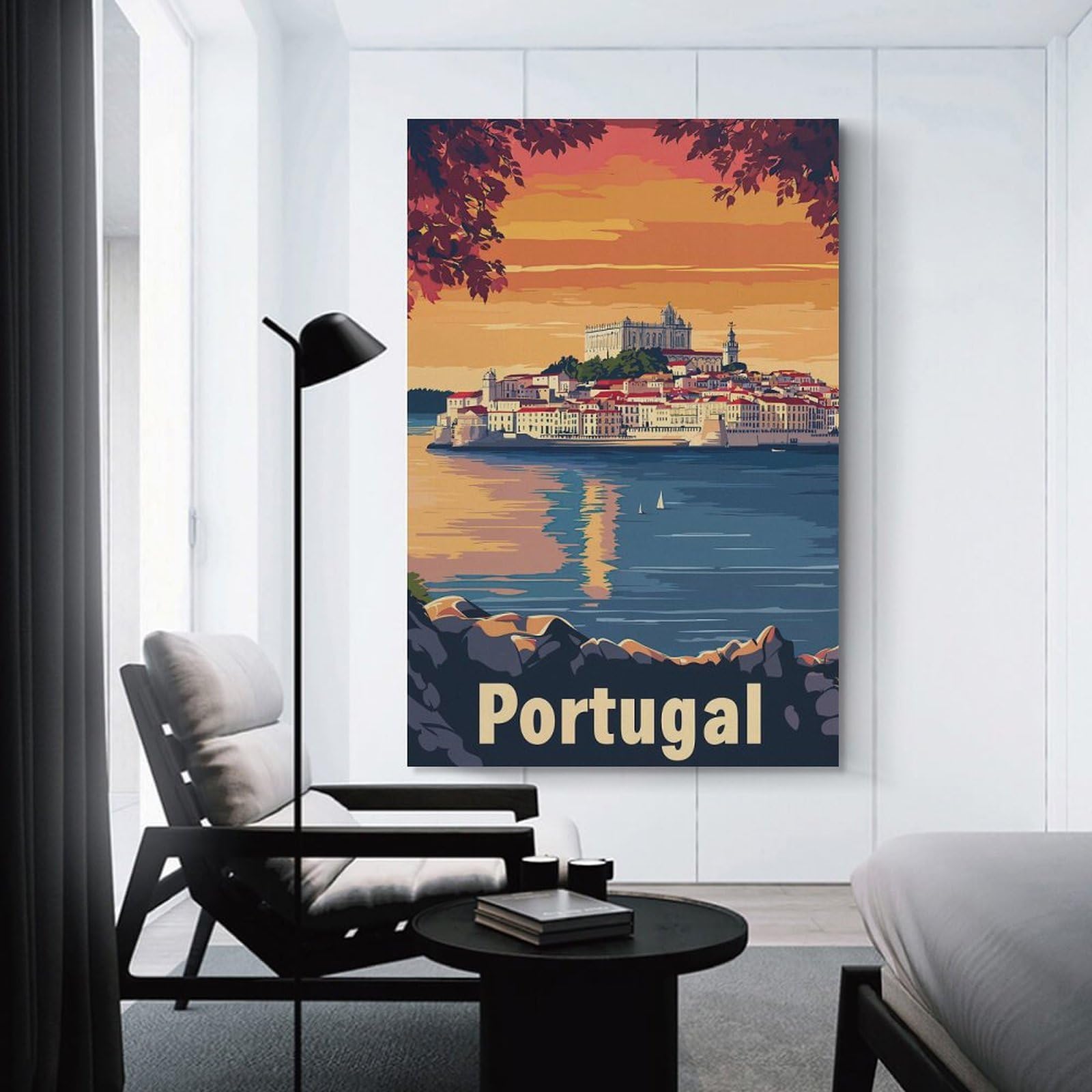 Junmoney Portugal Travel (2) Canvas Wall Decor, 08x12inch(20x30cm), for New Homes, Bedrooms Or Workspaces, Gift Idea for Housewarming And Birthdays
