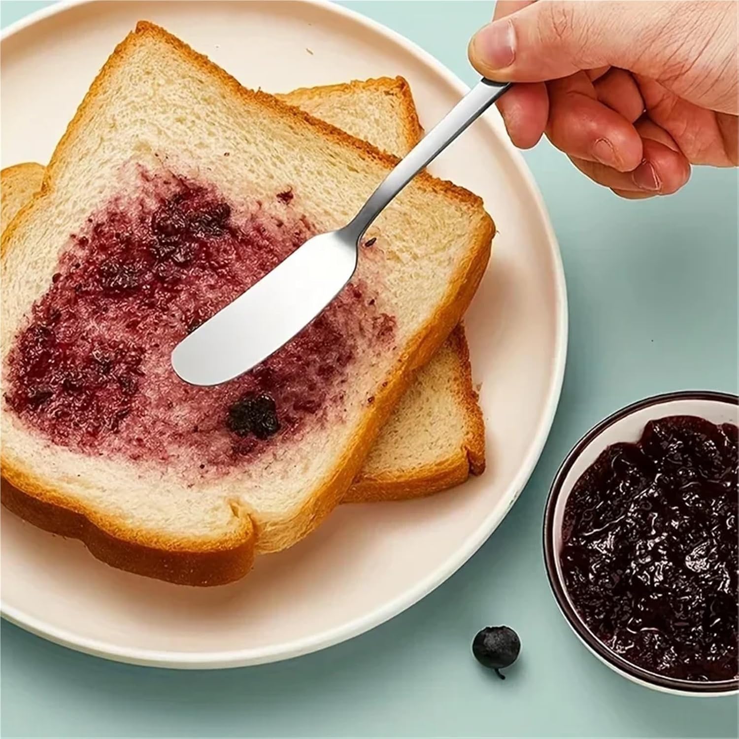 Butter Knives 24pcs Stainless Steel Butter Knives Cheese Spreader Long Handle Dessert Knife Cream Bread Jam Wipe Tools(Mixed)