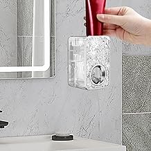 Premium Wall Mounted Toothpaste Dispenser – Transparent ABS Plastic, No-Drill Adhesive Installation, Waterproof & Space-Saving Bathroom Organizer (Toothpast Dispenser)