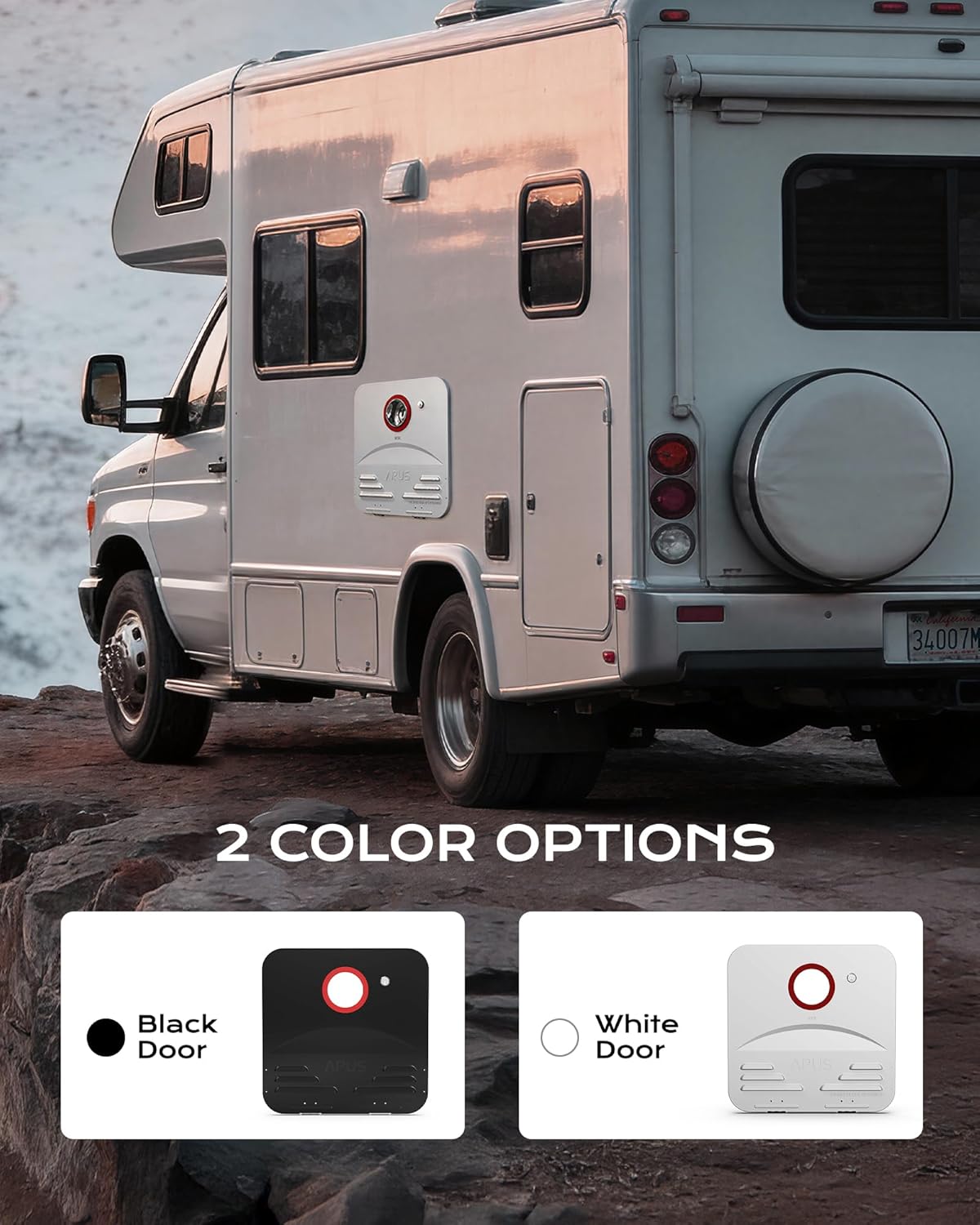 APUS 15 x 15 Inches RV Water Heater Black Door. ONLY Door kit for APUS RV water heaters