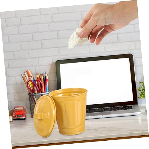 Miniatura 8 de Cubo de compost, 2 cubos de basura galvanizados, mini bote de basura con tapa, papelera para encimera, papelera, papelera, papelera, soporte para