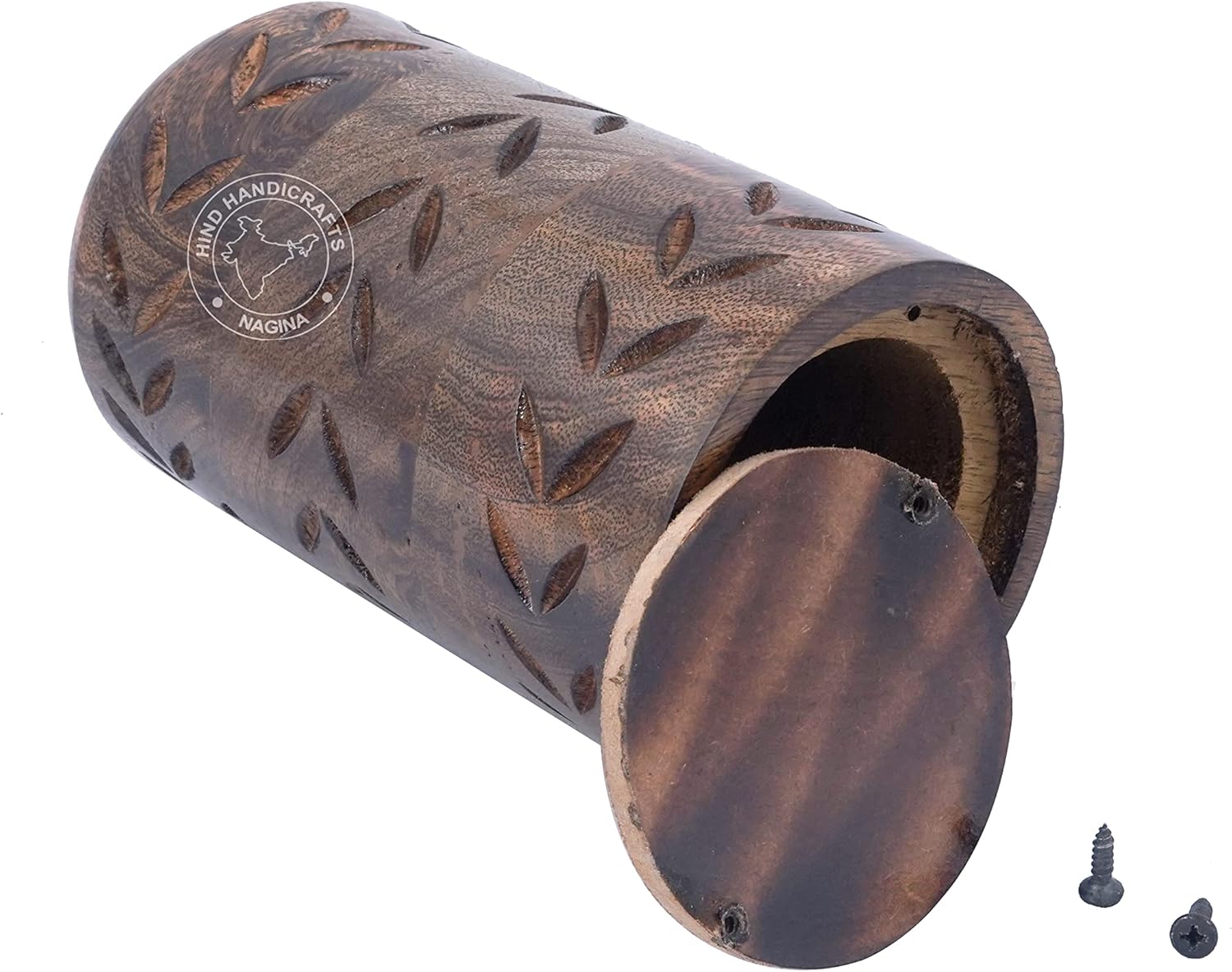 Round Wooden Engraved Urns for Human Ashes Adult - Wooden Box Rosewood Cremation Urns for Ashes - Burial Urns - Funeral Urns Large (25 Cubic Inches, Antique 1)