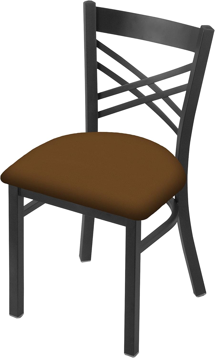 Holland Bar Stool Co. 620 Catalina 18" Chair with Pewter Finish and Black Vinyl Seat