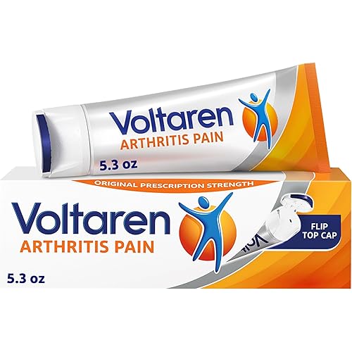 Voltaren Arthritis Pain Relief Gel, Diclofenac Sodium, 1% (NSAID), Clinically Proven Powerful Pain Reliever with Easy Open Flip Top Cap, No Prescription Needed, 5.3oz
