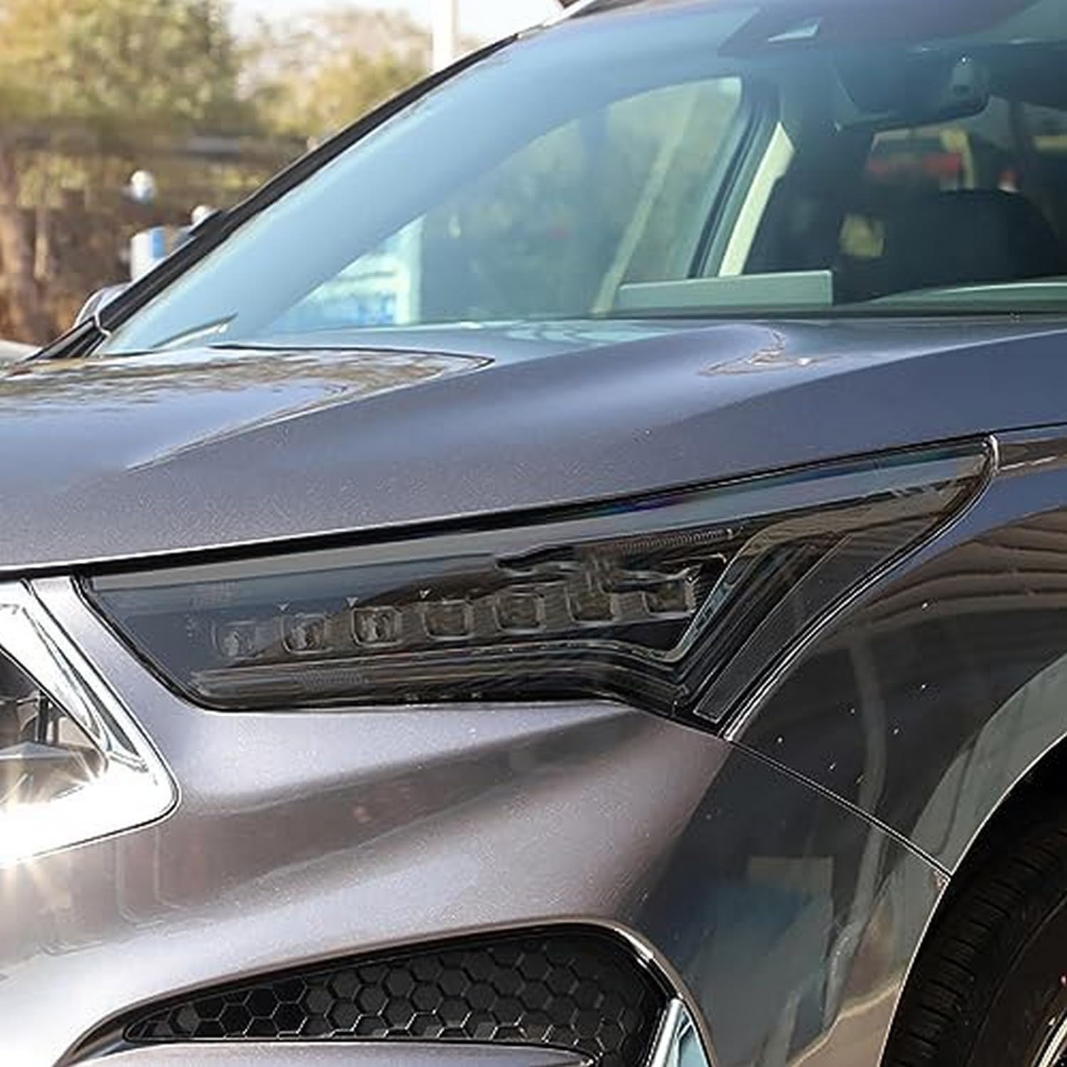 Film de protection de phare teinté noir Acura RDX en TPU haut de gamme