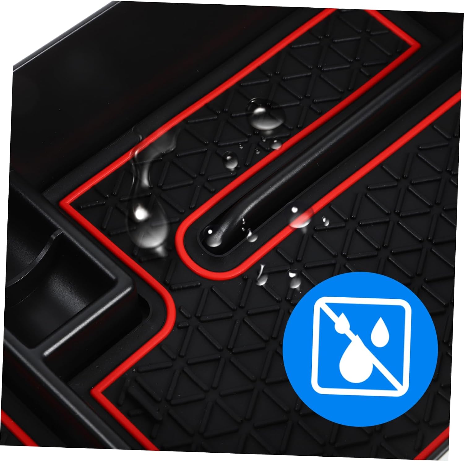 Car Dashboard Organizer Box with Compartments PP Red image 5
