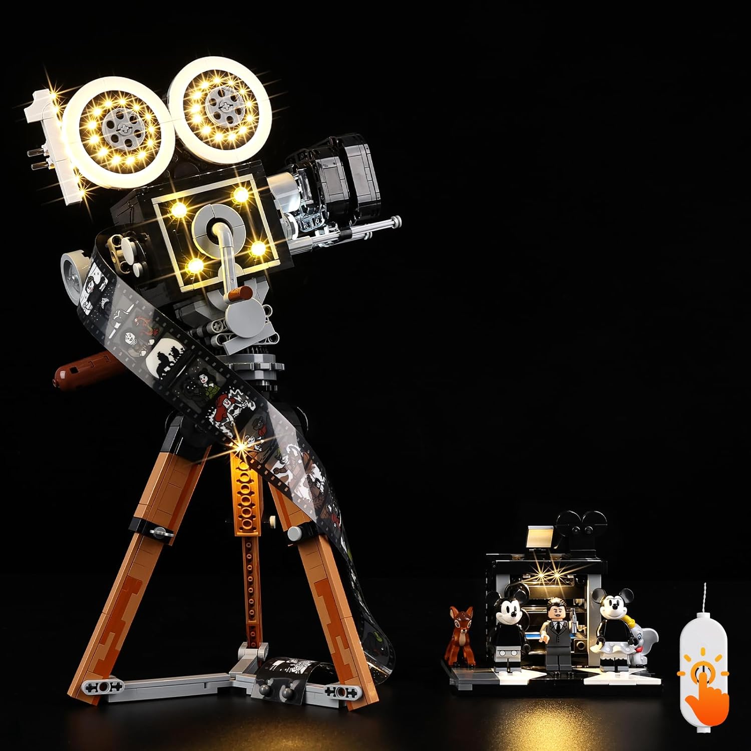 Nitemode LED Light Kit Compatible with Lego Walt Tribute Camera 43230, Upgraded Brightness Adjustable Lighting Accessories(No Model)