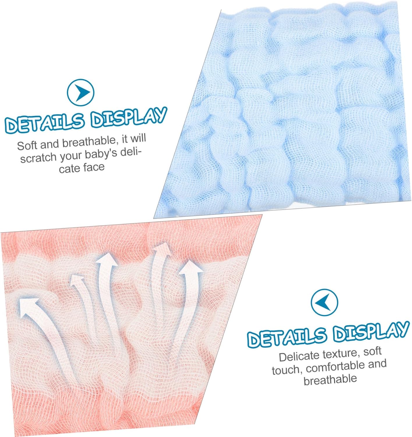 Milisten 6pcs Cotton Sweat Towels for Newborns Saliva Wipes Absorbent Hooded Towels for Boys and Girls Easy to Carry Style