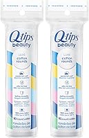 Q-tips Beauty Luxe Cotton Rounds 80ct 2-Pack | Hypoallergenic 100% Cotton Makeup Remover Pads for Face, Nails & Travel
