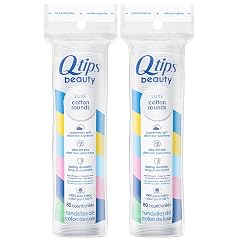 Q-tips Beauty Luxe Cotton Rounds 80 Count 2-Pack Hypoallergenic Makeup Remover Pads Personal Care Essentials