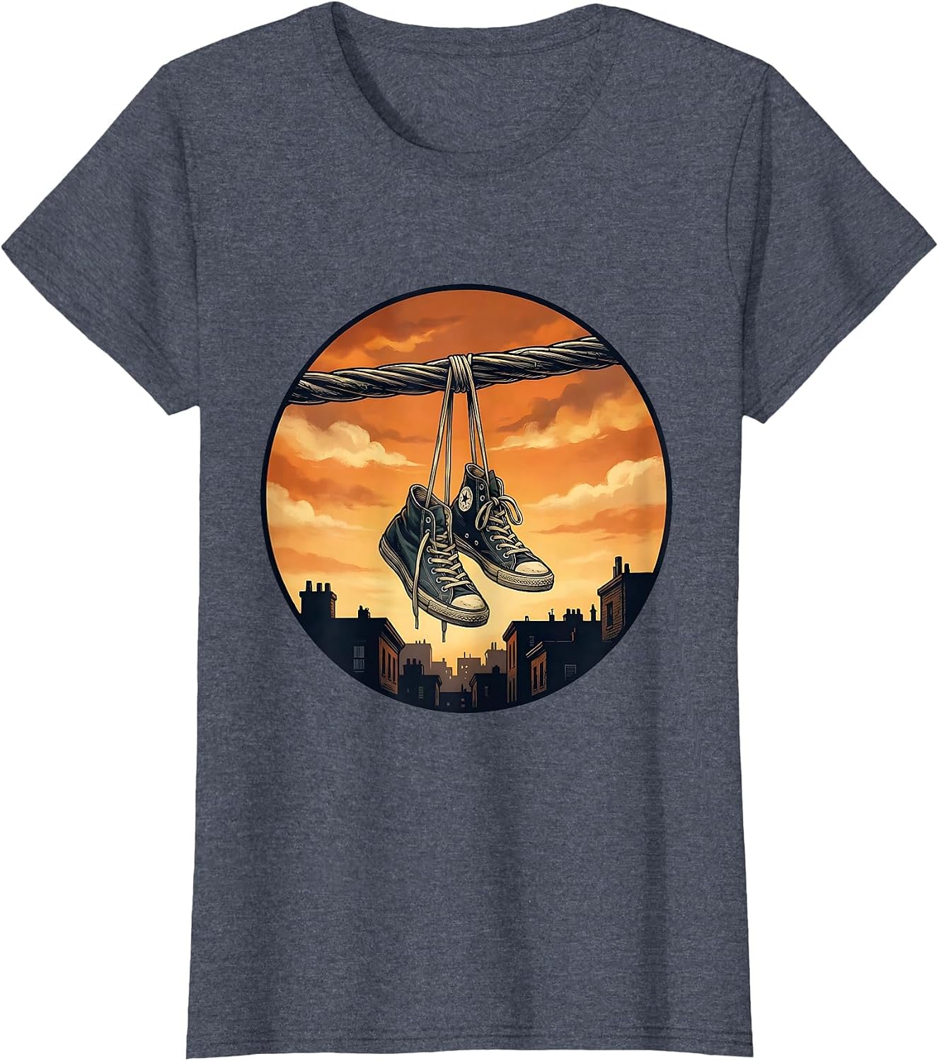 Local Boy Sneakers on Telephone Wire Graphic T-Shirt image 5