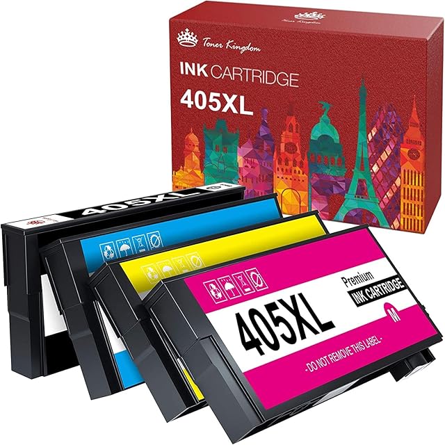 Toner Kingdom 405XL Replacement for Epson 405 405XL Ink Compatible with WorkForce Pro WF-3820DWF WF-3825DWF WF-4820DWF WF-4825DWF WF-4830DTWF WorkForce WF-7310DTW WF-7830DTWF WF-7835DTWF WF-7840DTWF