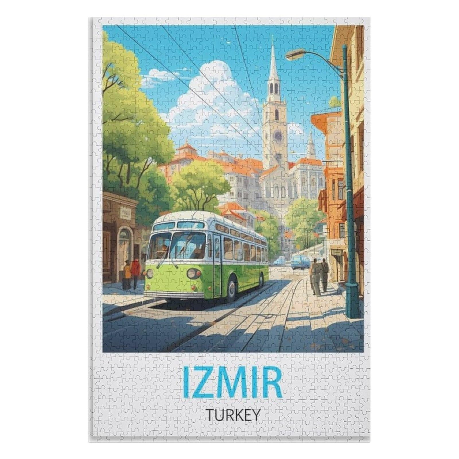 puzzles for adults, family puzzle game birthday gifts, Izmir Turkey，Adults 1000 Piece Jigsaw Puzzle- Christmas，70x50，paper puzzle，AA-574