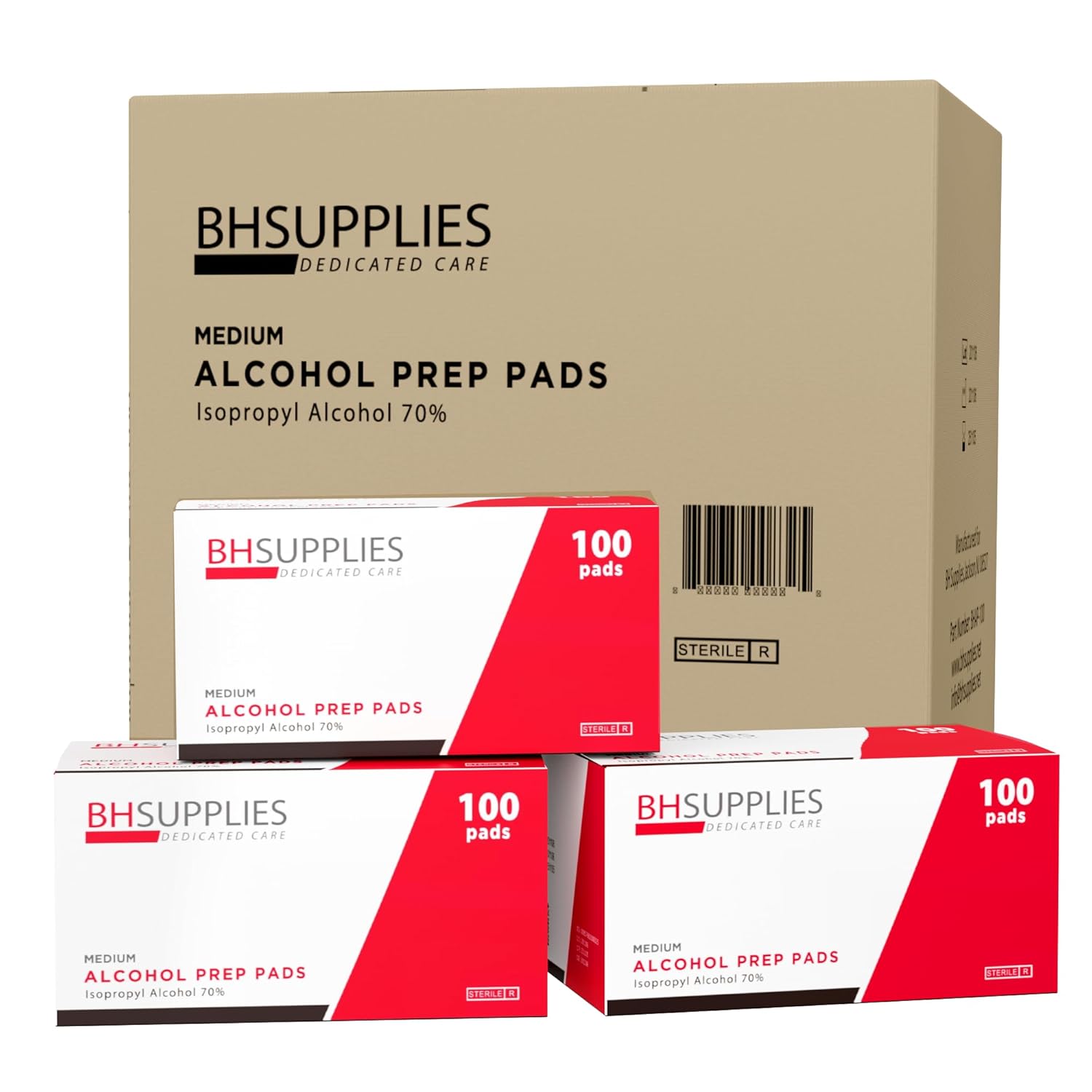 BH Supplies Alcohol Prep Pads - 70% Isopropyl, 5400 pcs