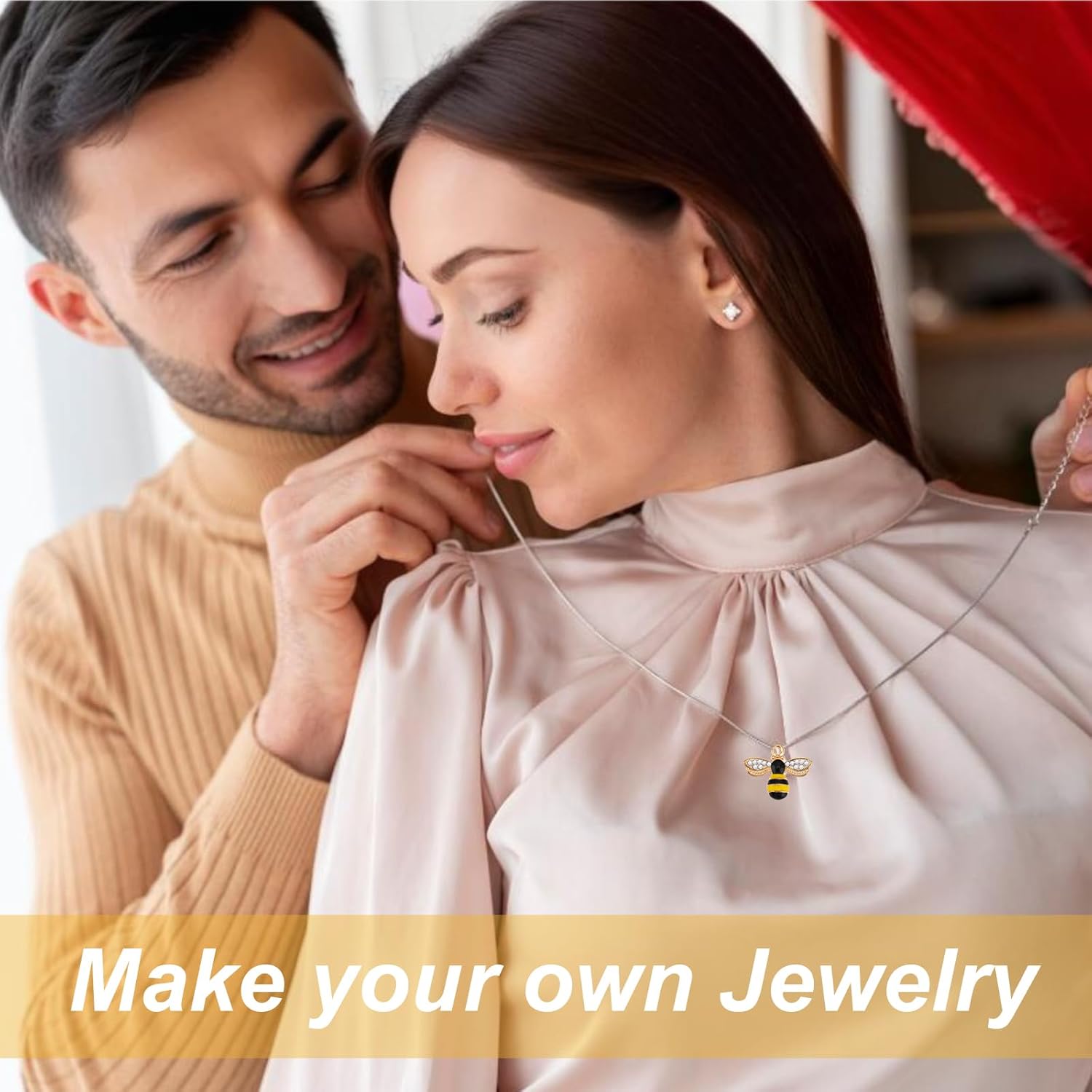 30Pcs Honeycomb Bee Charms, Bee Charms Alloy Honeybee Charms Pendants Bulk Bee Keychain Accessories for DIY Necklace Bracelet Jewelry Making Earrings Bangle Crafting Making - Image 6