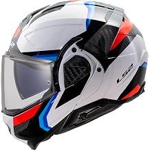 LS2 ADVANT II TRIPLE Modular Motorcycle Helmet White Blue Red L