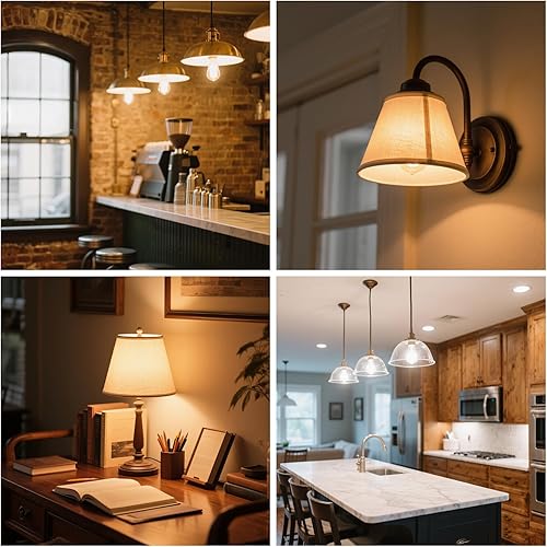 Miniatura 6 de Bombillas LED regulables con control remoto, base E26, regulable, 2700K-6000K, bombillas Edison vintage ST64 para lámpara, paquete de 2 (2 bombillas