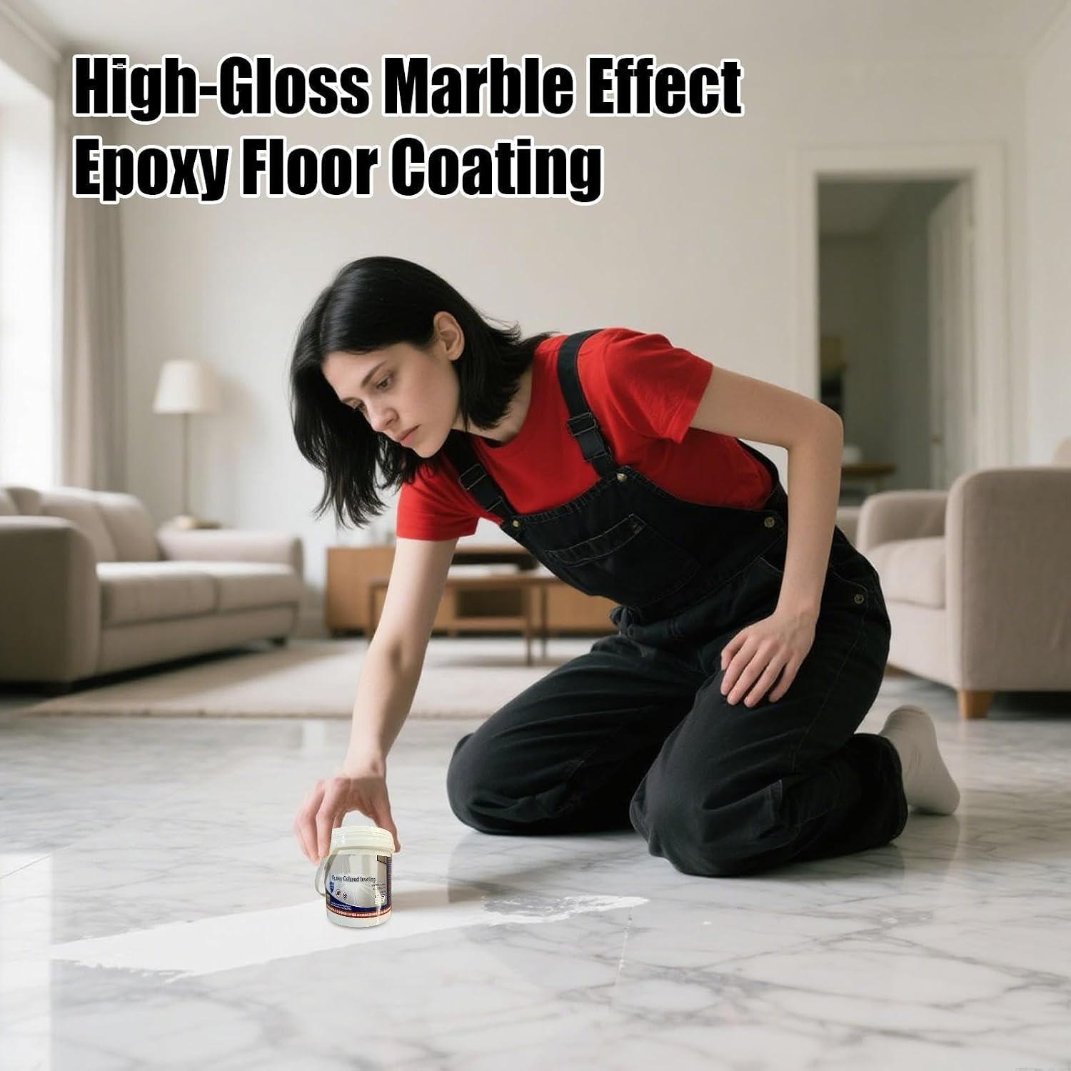 Epoxy Floor Paint Colored Sand Self Leveling Refinishing | Self Levelling Coating for Interior Exterior Home House Concrete Wood Tile Countertop Bathtub Bathroom Outdoor Refinishing