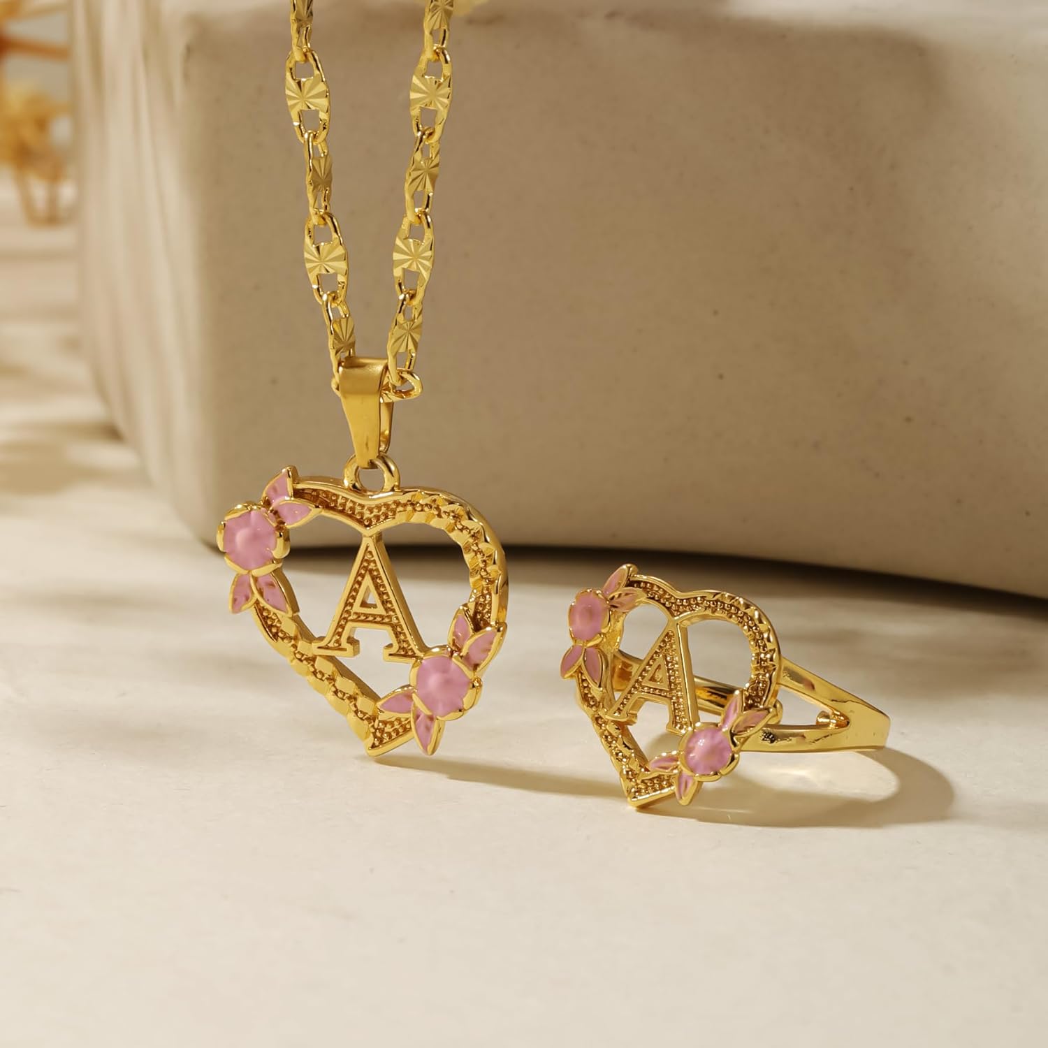 Qitian Initial Heart Necklace for Women Heart Gold Letter A-Z Name Alphabet Pendant Necklace for women Gift - Image 6