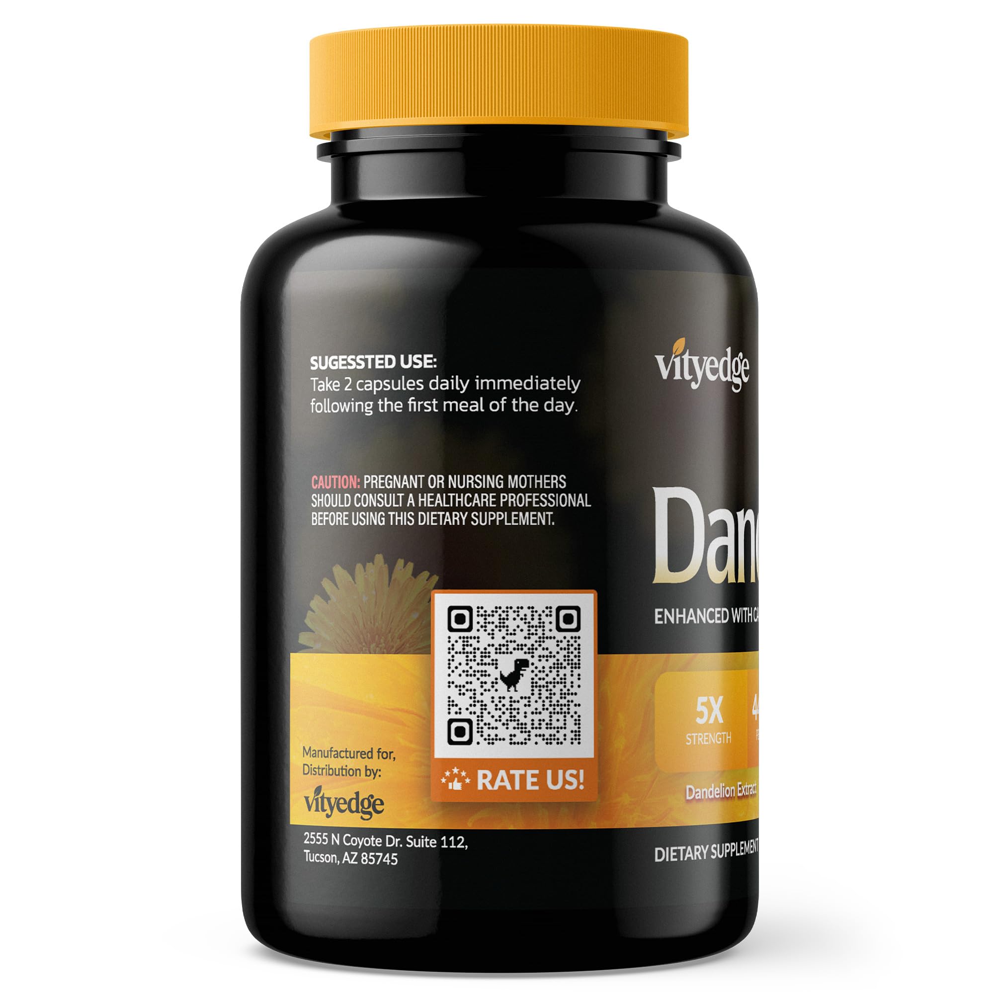 Dandelite Diuretic Water Pill Reduces Swollen Feet, Ankles, & Legs for People On Their Feet a Lot - Help Your Swollen Foot or Ankle With These Easy-to-Swallow Diuretics: Dandelion, B6 & Caffeine Pills — Amazon image 7