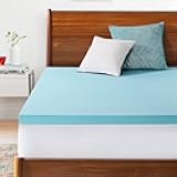 EASELAND King Size Memory Foam Mattress Topper 2 Inch Gel Infused Bed Foam Topper (King, 2 Inches)