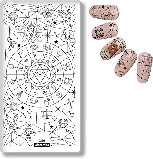 1pcs Scorpion Nail Image Stamping Plates Stainless Metal Templates Cute Constellation Compass Nails Art Designs 3D Charms Stamp Plate Stencil