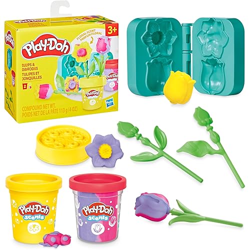 Play-Doh Tulips & Daffodils Flower Toy, Kids Arts & Crafts Kit, Gifts for Girls & Boys 3 Tulips & Daffodils Flower Toy, Kids Arts & Crafts Kit, Gifts for Girls & Boys 3+
