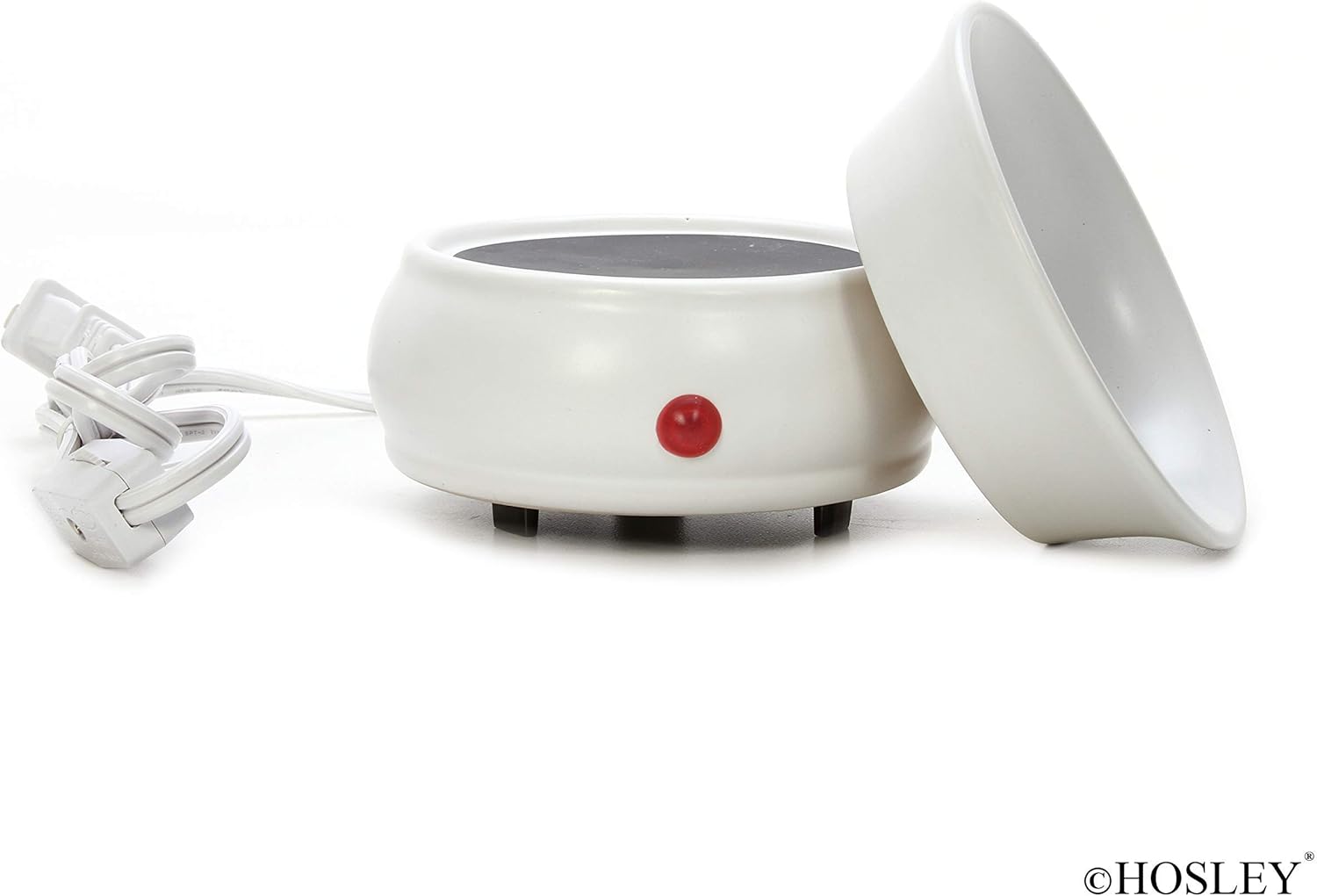 Hosley White Ceramic Electric Fragrance Candle Wax Warmer Set of 24 Scent Wax Cubes/Melts - Eucalyptus, Bamboo Forest, Lavender, Lilac 4 Fragrance Assorted 2.5 oz Each.