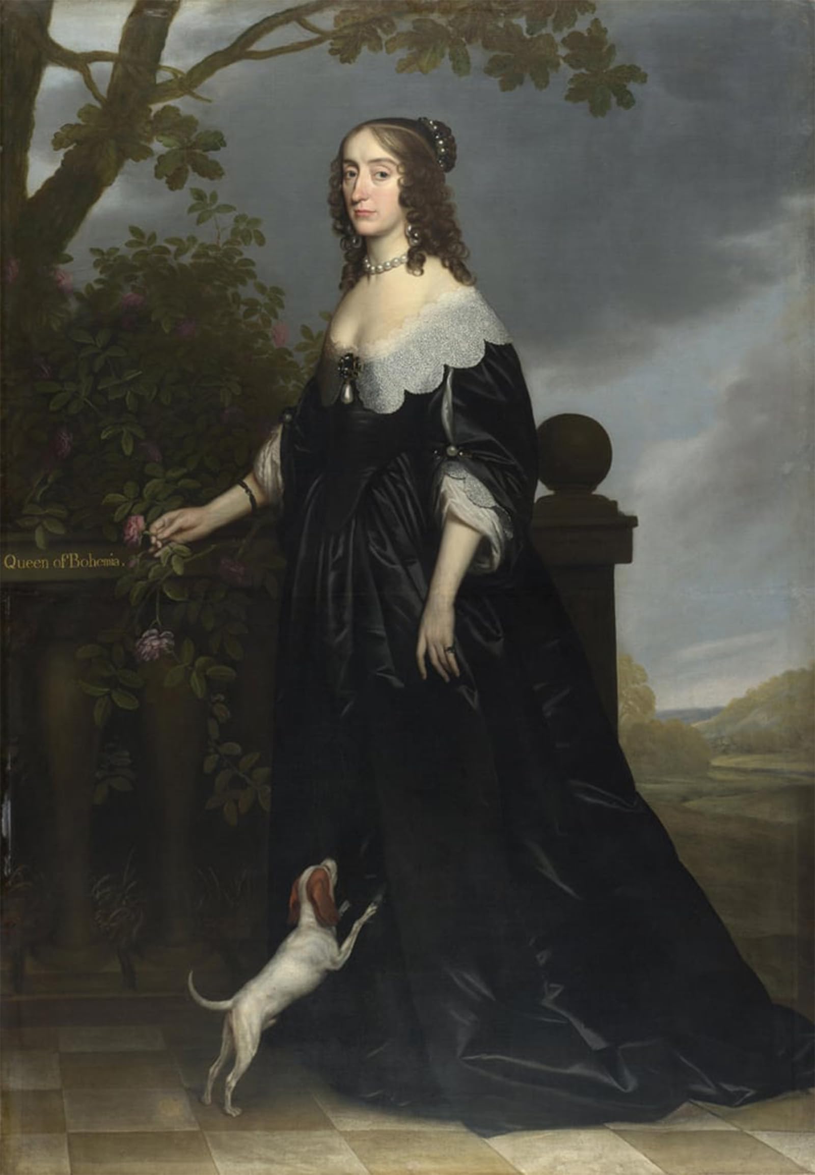 Toile murale Elisabeth Stuart Gerrit Van Honthorst décoration chambre tableau peinture