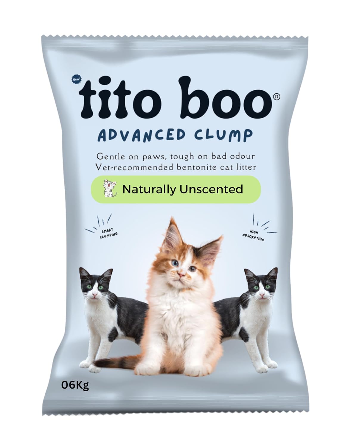 Tito Boo Premium Clumping Cat Litter - 05kg + 01Kg UnScented Scoopable Smart Bentonite Sand - Total 6Kg - Review, Price and Buying Guide