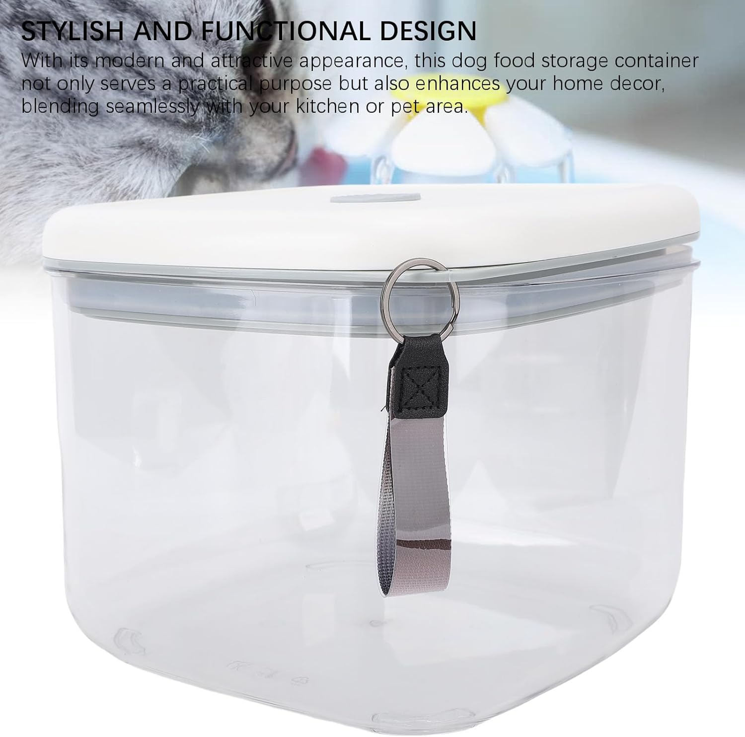 HEEPDD Large Capacity Cat Food Storage Container, Electric Vacuum Sealing Technology Easy to Operate with Vacuum Seal for Cats or Dogs