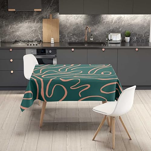 Miniatura 2 de Mantel rectangular multicolor para mesa de graffiti geométrico linepatio, mantel rectangular para fiestas de Navidad, 30 x 30 pulgadas