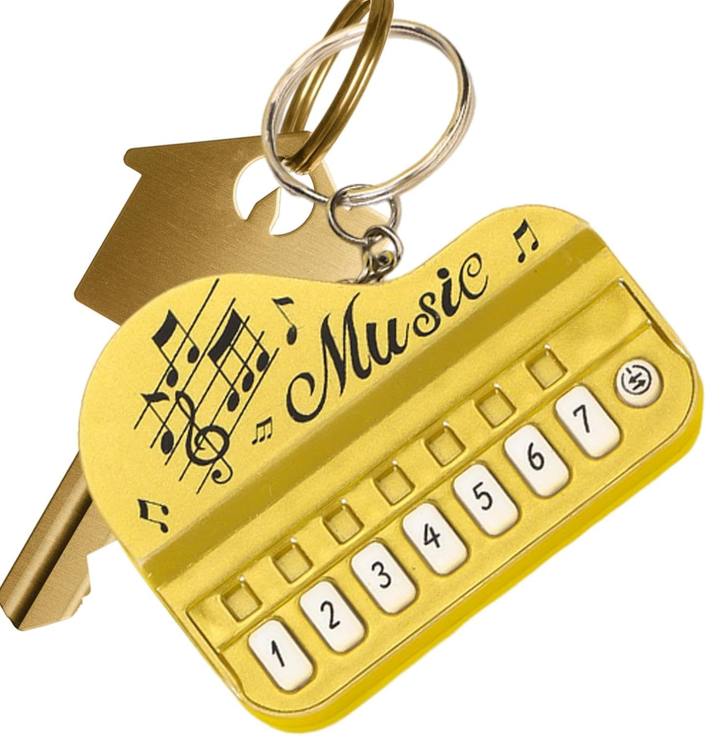 Toy Piano Keychain - Kids Playable Luminous Keyboard Piano Keyring Toy, Musical Instrument Keychain Toys Gift for Kids Pianoo Beginners