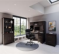 Vista 2 de Realspace® Fennington - Silla de cuero con respaldo alto, color negro