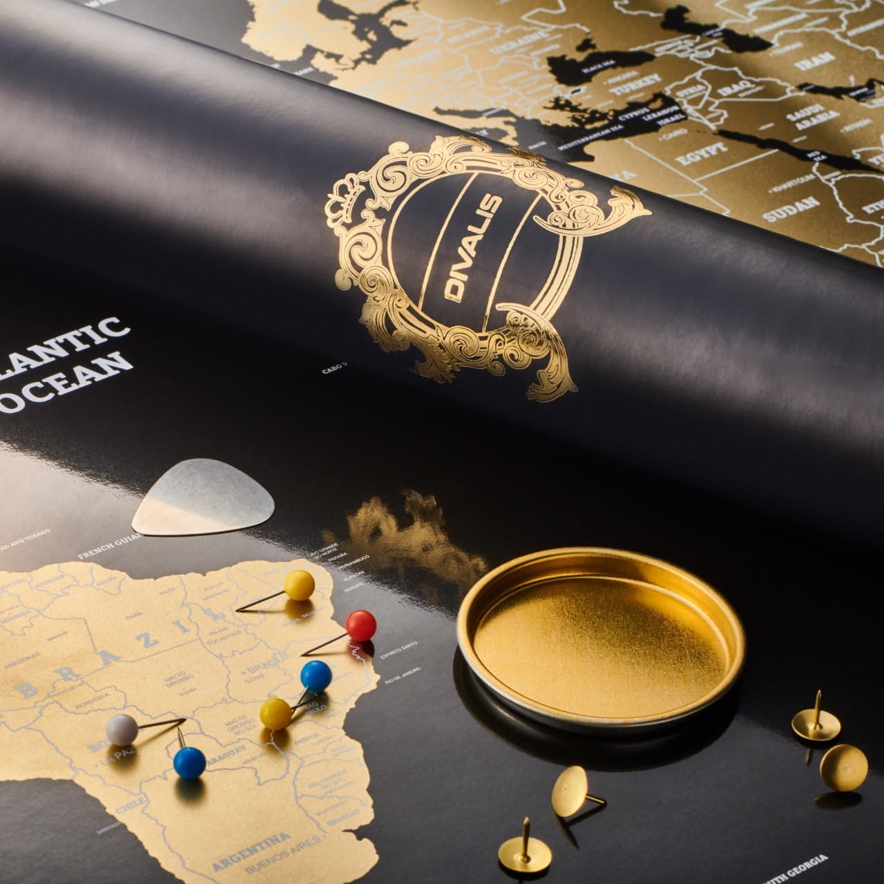 Grande Set de Regalo 2 en 1 - Póster Rascable de los 100 Mejores Lugares Para Visitar y Mapa Mundial Para Rascar - Mejor Mapa de los Lugares Donde he Estado