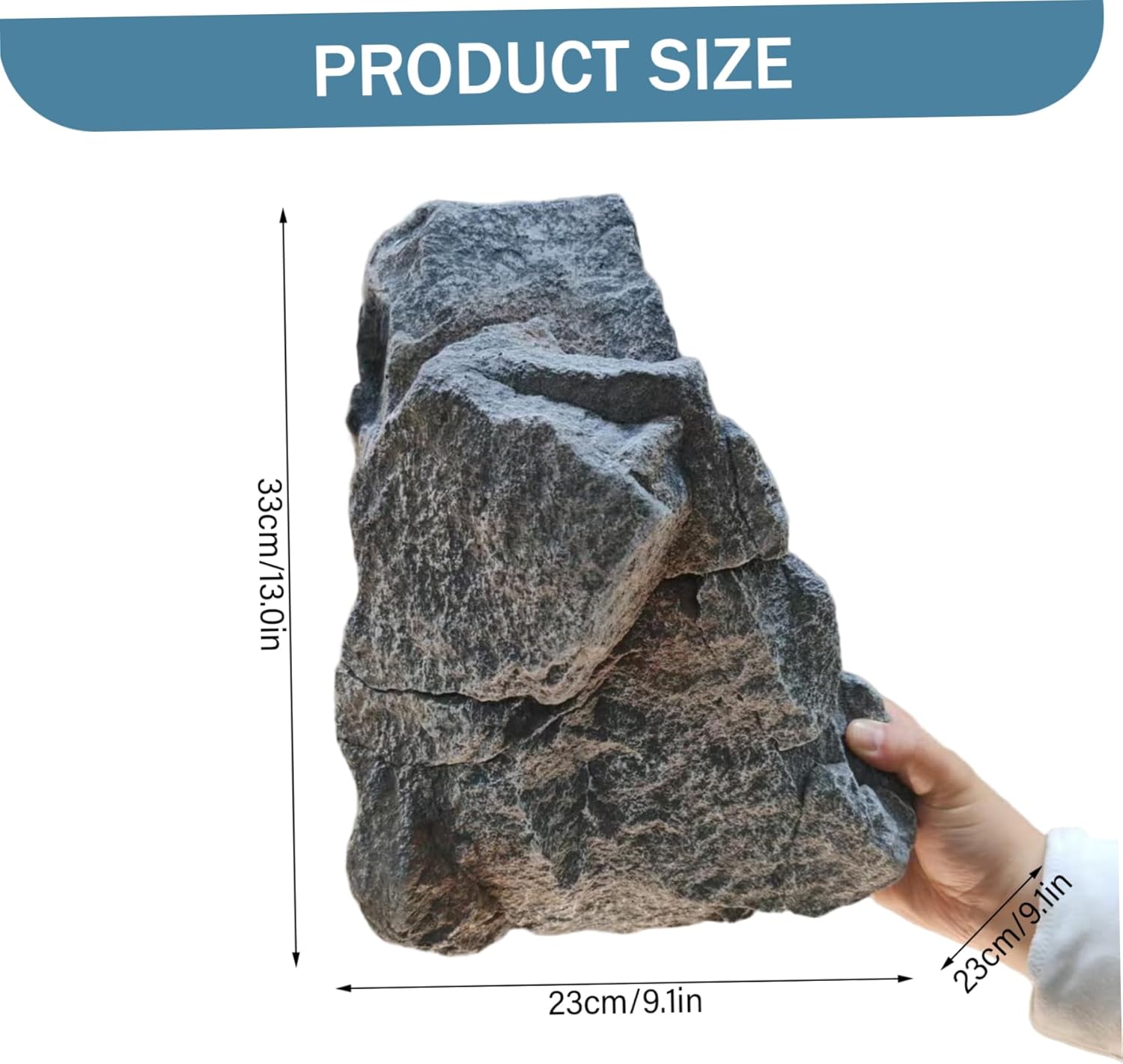 Landscape Rocks, Realistic Faux Rock Cover for Outdoor Decor, Lightweight PU Foam Artificial Rocks for Garden, Yard, Aquarium & Commercial Landscaping, Flowers