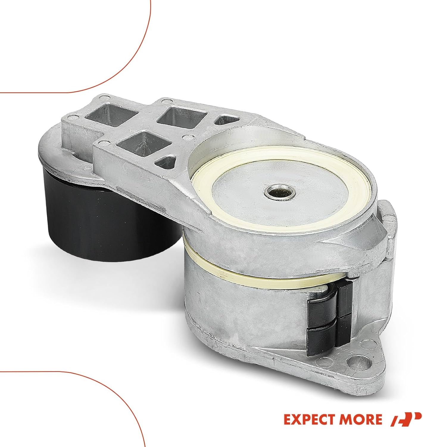A-Premium Belt Tensioner Assembly with Pulley Compatible with Freightliner Argosy & International Harvester 7600 & Kenworth T800 & Oshkosh Motor Truck Co. S & Peterbilt 320 & Western Star 4800