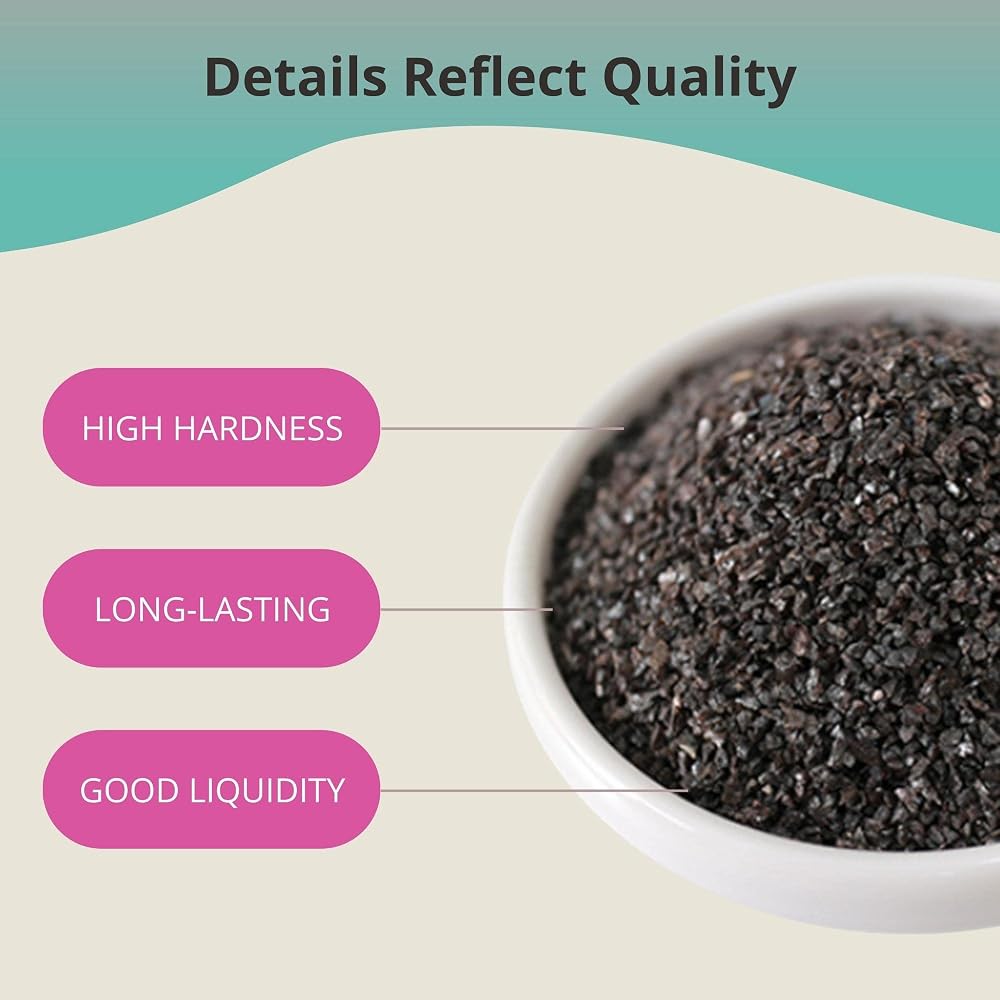 #100 Grit Aluminum Oxide Blast Media (8 LBS/3.6kg) - Premium Long-Lasting Sand Blasting Media, High Abrasive Force Sand Blaster Sand for Metal, Sandblasters, Blasting Cabinet, Blasting Guns -by TITGGI