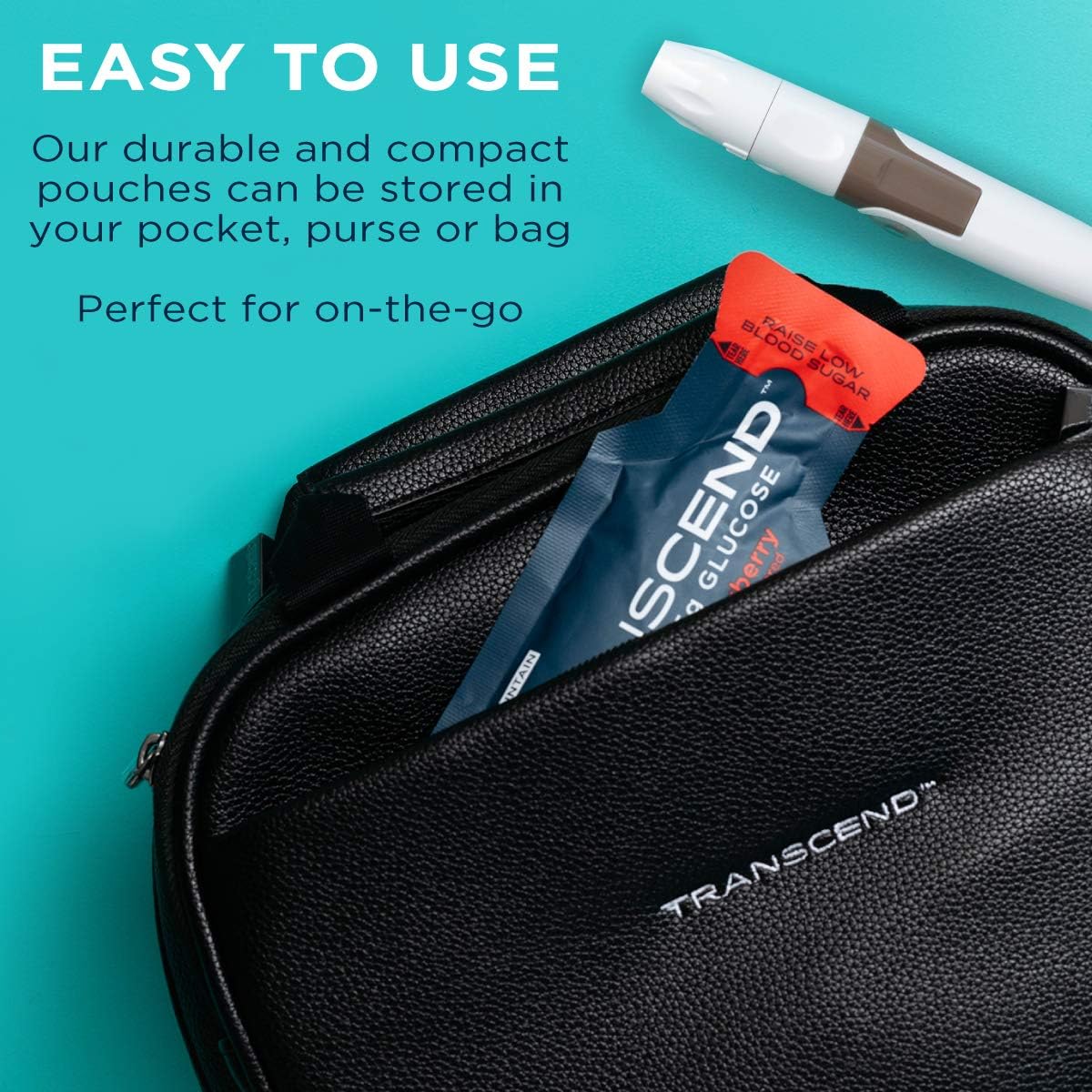 Transcend Glucose Gel Packs - Strawberry - 15 Pack (1.1oz Each) - FSA/HSA Eligible - Blood Sugar Support Glucose Gel Packs for Diabetics - Fast Acting, Precise 15g Dose - Made in USA : Health & Household