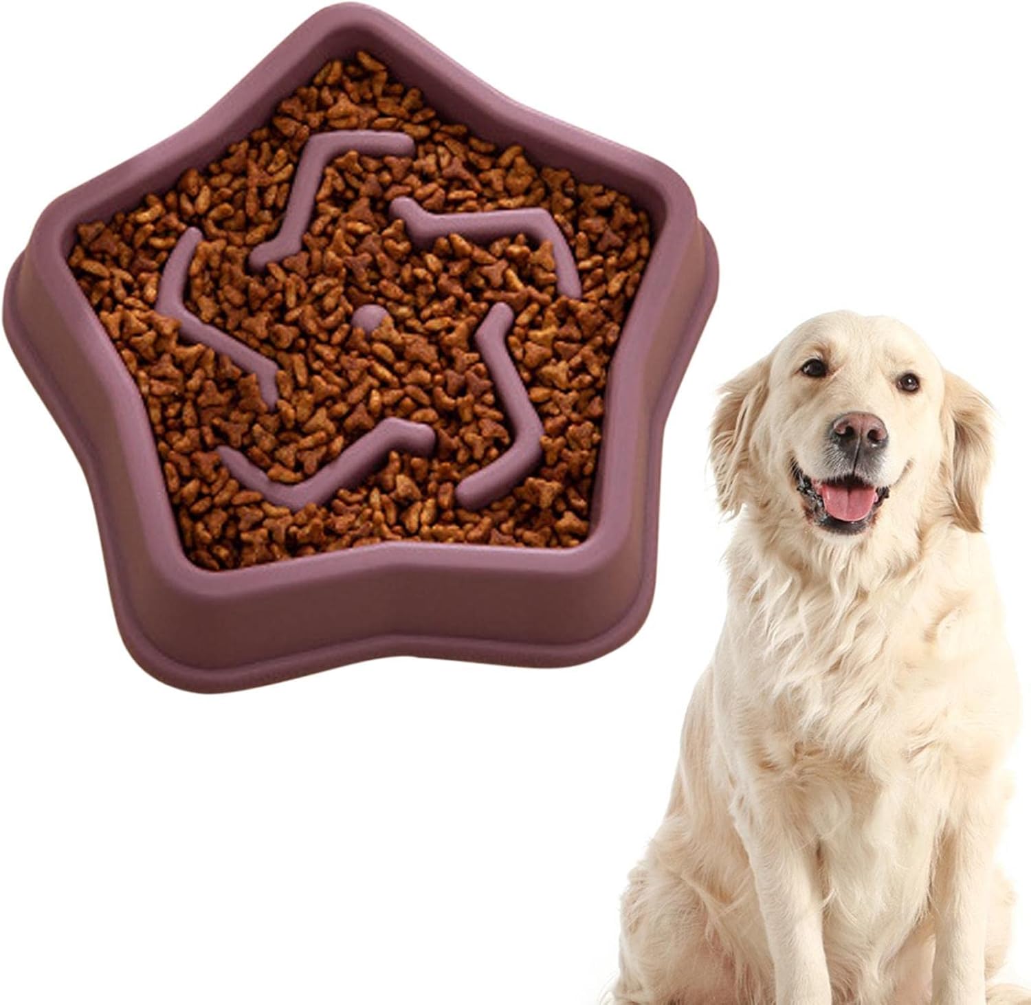 Amazon 犬用スローフィーダー,スロー フィーダー ドッグ ボウルズ ラージ ブリード アンチガルピン