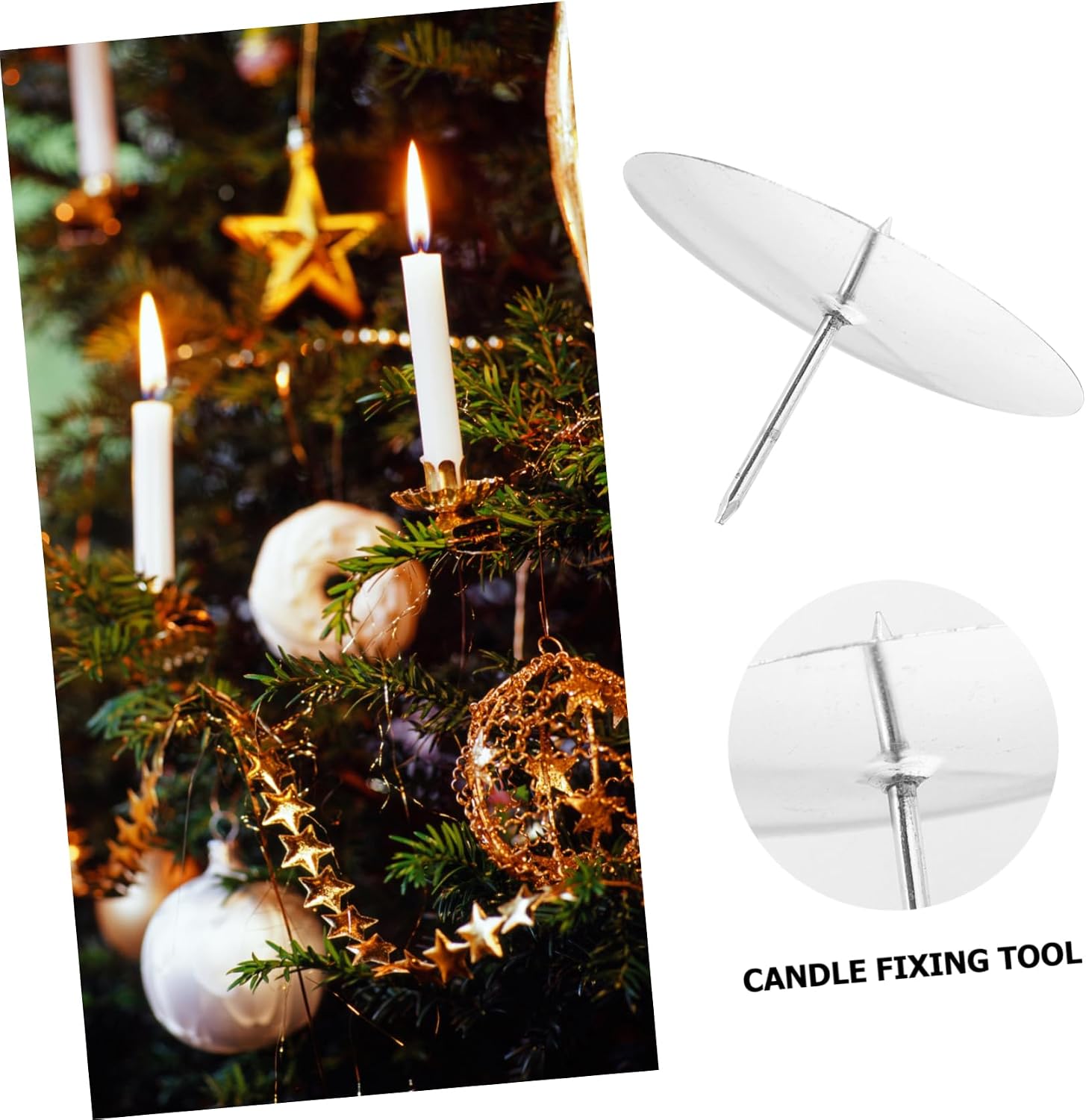 16pcs Iron Candle Holders for Wreath Decoration Fixing Accessories for Christmas Thanksgiving Weddings and Parties