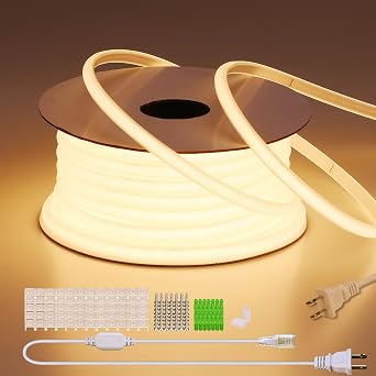 BENLUN AC 110V Outdoor COB LED Strip Lights Waterproof 98.4ft