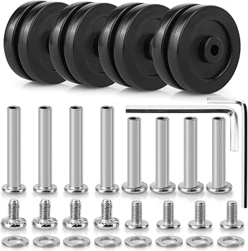 Zoofen Luggage Wheels Replacement 45mm Rubber Suitcase Replacement Wheels Wear-Resistant Repair Wheels for LuggageZPF18
