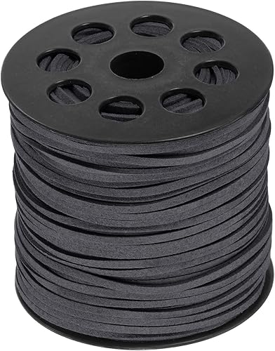 Miniatura 8 de HARFINGTON Cordón de gamuza sintética de 0.094 in, hilo de cuentas de microfibra, 100 yardas295.3 ft, cuerda de manualidades para hacer joyas,