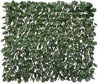 Expandable Fence Privacy Screen for Balcony Patio Outdoor,Decorative Faux Ivy Fencing Panel,Artificial Hedges (Single Sided Leaves)……