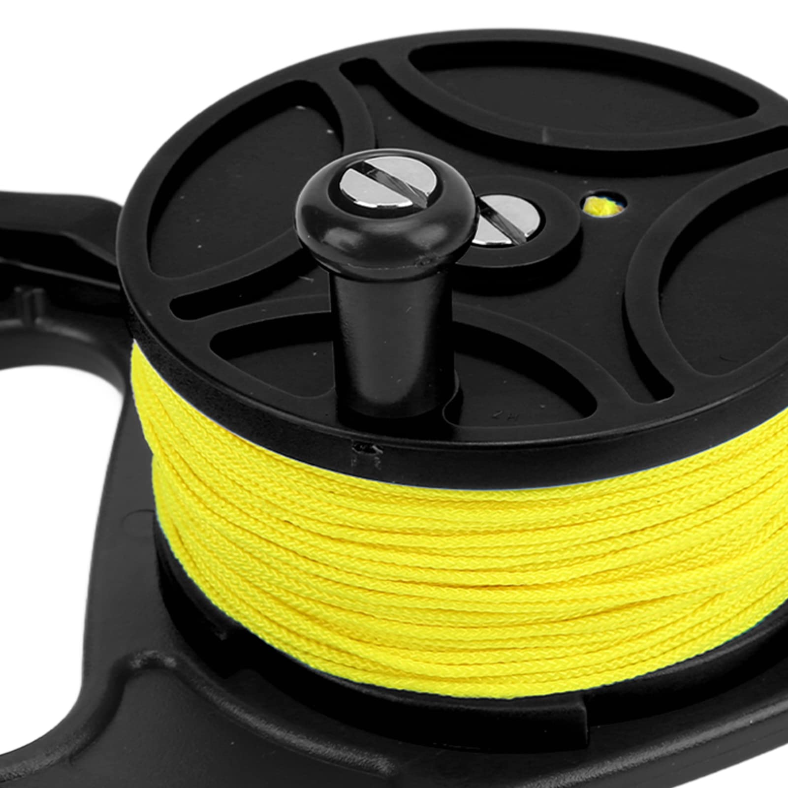 SUNGOOYUE Enrouleur de Corde d'ancrage, Moulinets de Plongée Bobine de Corde d'ancrage Multi-usages avec Clip de Fil de 83 M pour la Plongée en Exil dans Les Grottes