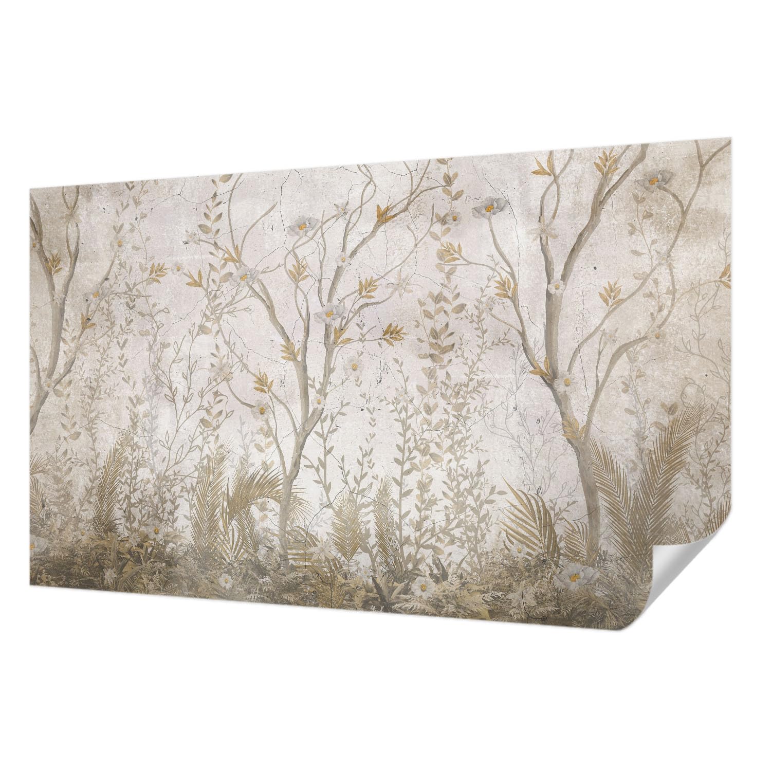 Papier peint autocollant lavable forêt 416x254 cm anti-tache Tulup