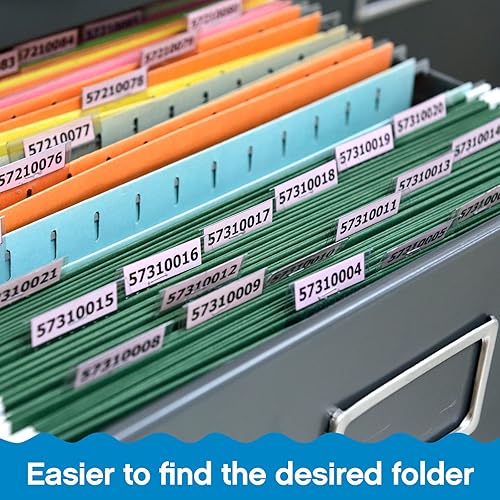 Miniatura 4 de Pestañas autoadhesivas insertables de 2 pulgadas con insertos imprimibles con etiquetas para carpetas de archivos, índice de plástico adhesivo,