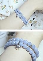 Vista 19 de 2Pcs Healing Crystal Bracelets for Women Handmade Beaded Bracelet Healing Prayers Crystal 8mm Natural Stone Beads Bracelet Stress Relief Get Well